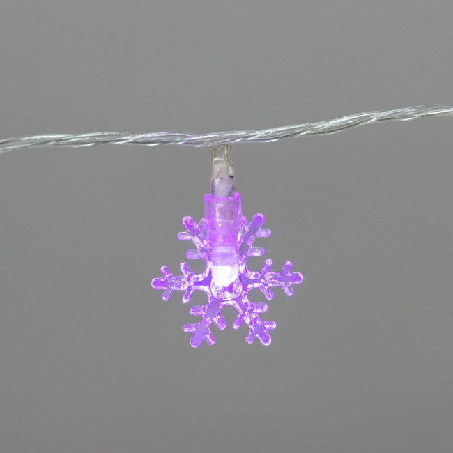 Гирлянда светодиодная Снежинки большие 5м, 20LED, IP20, прозрачный провод, свечение мульти (RG/RB), мигание, 230В NEON-NIGHT Гирлянда светодиодная Снежинки большие 5м, 20LED, IP20, прозрачный провод, свечение мульти (RG/RB), мигание, 230В NEON-NIGHT