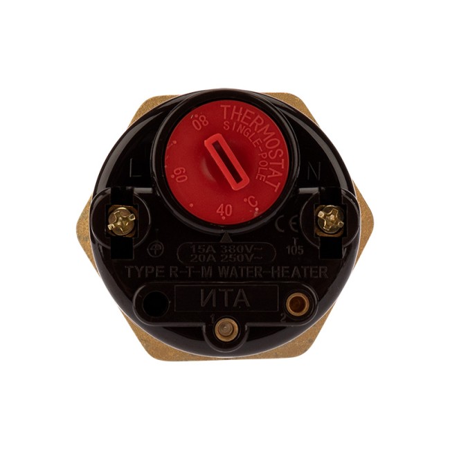 Нагревательный элемент для бойлера ТЭН RDT 2,0 кВт,резьбовой фланец 42 мм, термостат 15 A, кольцо уплотнительное D 42 мм REXANT