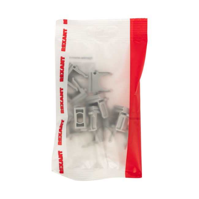 Крепеж-клипса для трубы ø 16 мм серая (10 шт./уп.) REXANT Крепеж-клипса для трубы ø 16 мм серая (10 шт./уп.) REXANT