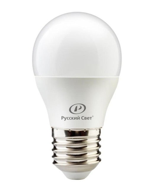 Лампа светодиодная RS G45 E27 6W 220-240V 2700К 6Вт 600лм Ra 90 шар Русский Свет 15010445046 Лампа светодиодная RS G45 E27 6W 220-240V 2700К 6Вт 600лм Ra 90 шар Русский Свет 15010445046
