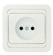Mimoza Розетка без заземления (керамика) белая Mimoza Розетка без заземления (керамика) белая
