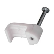 Крепеж кабеля плоский 10 х 3 мм, белый (упак. 50 шт)  REXANT