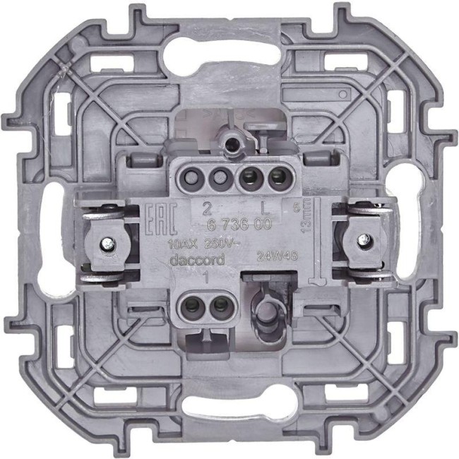 Выключатель 1-кл. Inspiria 10А IP20 250В 10AX механизм бел. IEK 673600 Выключатель 1-кл. Inspiria 10А IP20 250В 10AX механизм бел. IEK 673600
