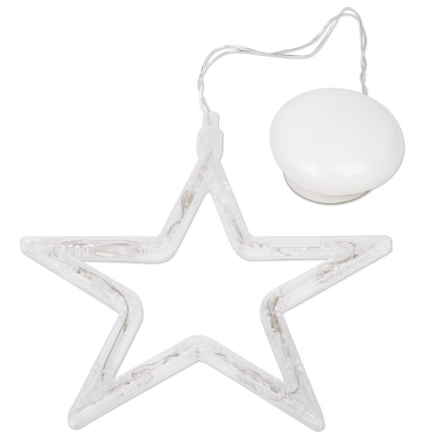 Фигура светодиодная Звездочка на присоске с подвесом, цвет ТЕПЛЫЙ БЕЛЫЙ Фигура светодиодная Звездочка на присоске с подвесом, цвет ТЕПЛЫЙ БЕЛЫЙ