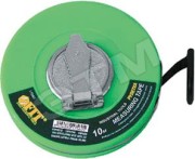 Рулетка, фибергласовая лента, зеленый пластиковый корпус 20 м