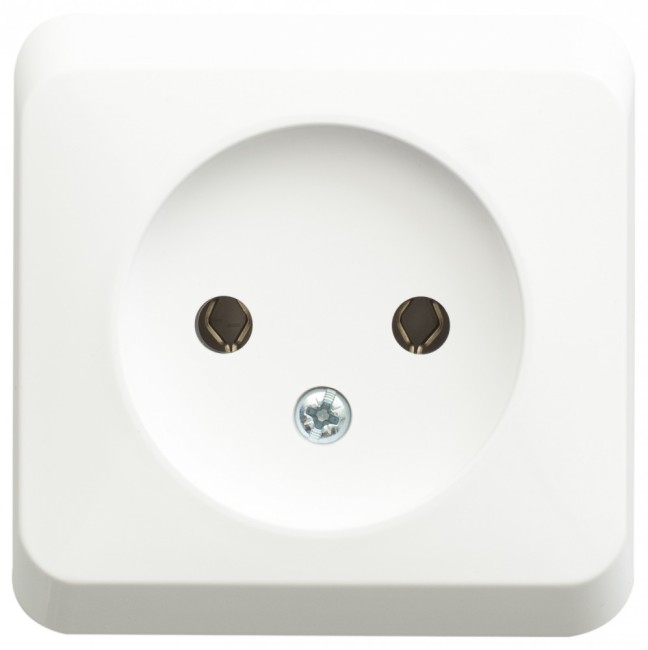 ЭТЮД Розетка наружная без заземления без шторок белая ЭТЮД Розетка наружная без заземления без шторок белая