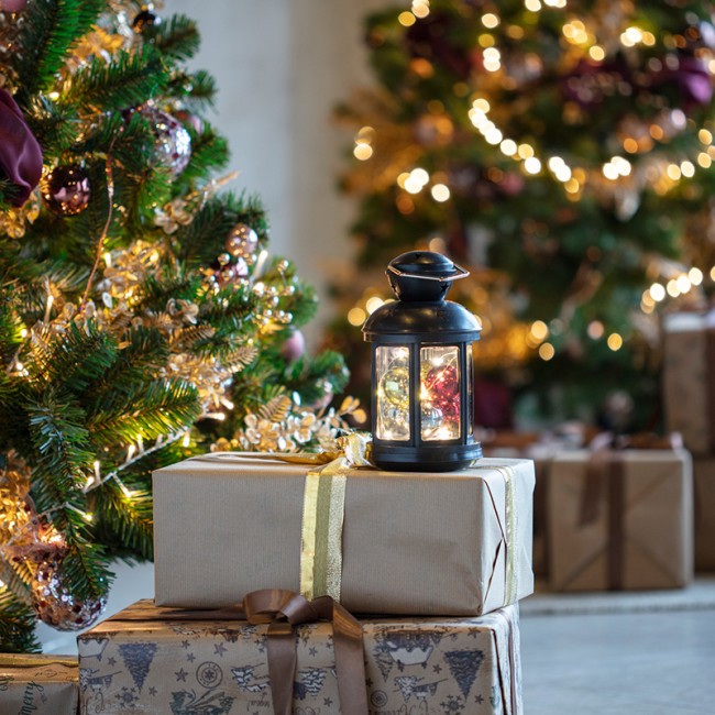 Декоративный фонарь с шариками 12х12х20,6 см, черный корпус, теплый белый цвет свечения NEON-NIGHT Декоративный фонарь с шариками 12х12х20,6 см, черный корпус, теплый белый цвет свечения NEON-NIGHT