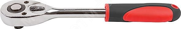 Вороток (трещотка), механизм легированная сталь 40Cr, пластиковая прорезиненная ручка, 1/4'', 24 зубца