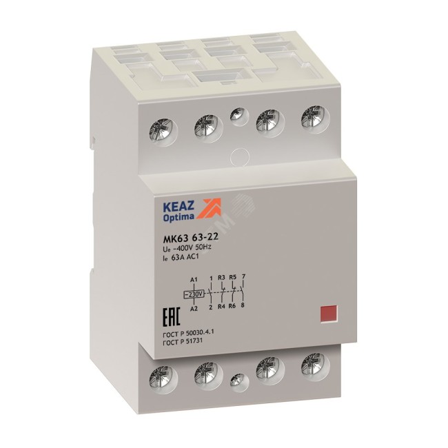 Контактор 230В AC 4НЗ 40А OptiDin МК63-4004-230AC