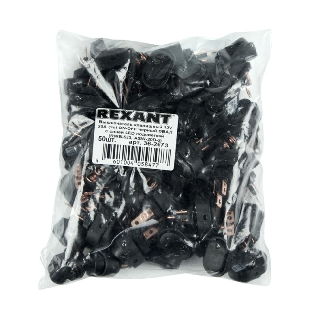 Выключатель клавишный 12V 30А (3с) ON-OFF черный ОВАЛ с зеленой LED подсветкой (RWB-523, ASW-20D) REXANT Выключатель клавишный 12V 30А (3с) ON-OFF черный ОВАЛ с зеленой LED подсветкой (RWB-523, ASW-20D) REXANT
