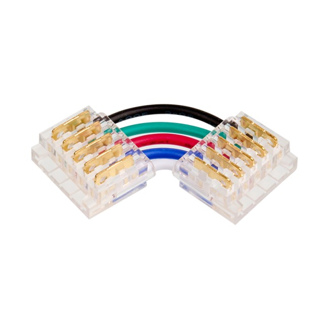 Коннектор WOLTA WLS-5PIN-RGBW-12MM-L угловой для ленты SMD RGB шириной 12мм, комплект 3шт.