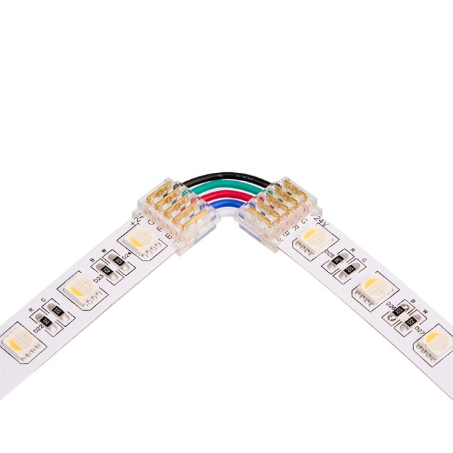 Коннектор WOLTA WLS-5PIN-RGBW-12MM-L угловой для ленты SMD RGB шириной 12мм, комплект 3шт. Коннектор WOLTA WLS-5PIN-RGBW-12MM-L угловой для ленты SMD RGB шириной 12мм, комплект 3шт.