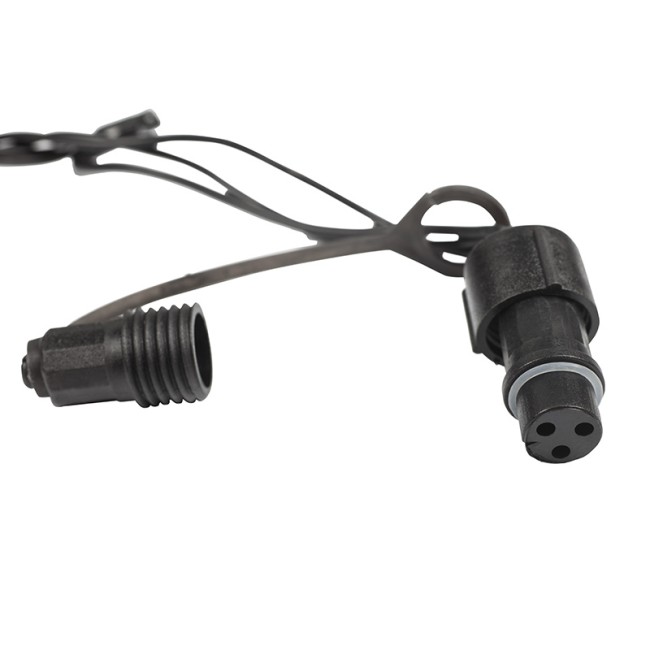 Гирлянда Твинкл Лайт 10 м, черный ПВХ, 100 диодов, цвет желтый (контроллер в комплекте)