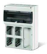 Корпус на 24 модуля 4 поста с основанием 136х125мм и 1 пост с основанием 100х110мм