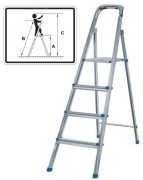 Лестница-стремянка стальная, 5 ступеней, вес 5.5 кг