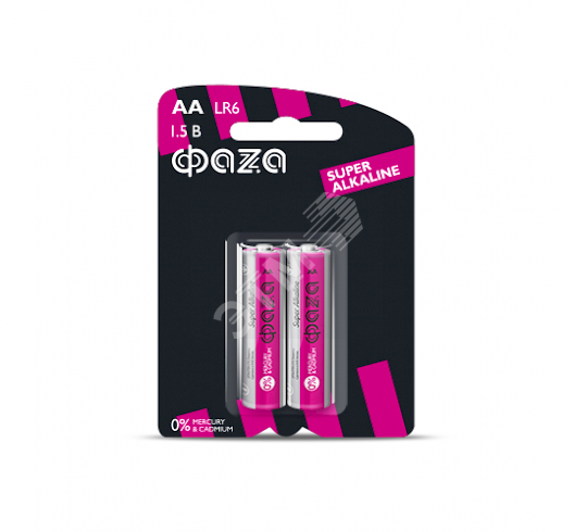 Элемент питания, LR 6 ФАZА Super Alkalineблистер, 2 шт.