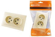 Розетка двойная 2П 10А 250В сл. кость "Таймыр" TDM Розетка двойная 2П 10А 250В сл. кость "Таймыр" TDM