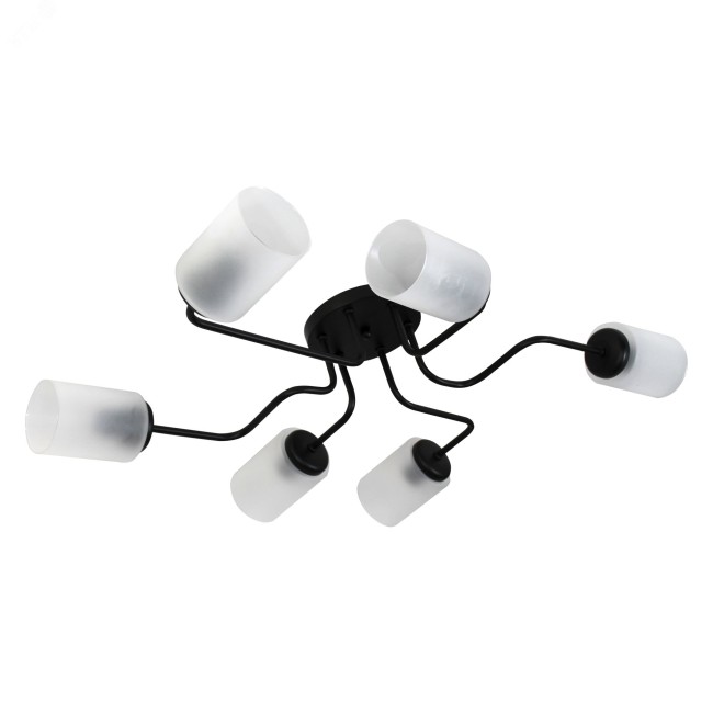 Светильник Техно 162 черн. (Плафон 8461) НСБ 01-6х60-114 Е27 ИУ Светильник Техно 162 черн. (Плафон 8461) НСБ 01-6х60-114 Е27 ИУ