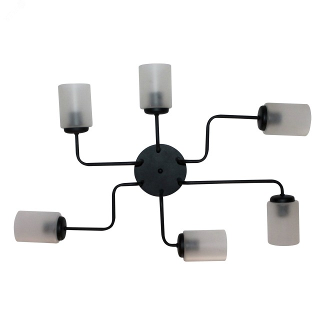 Светильник Техно 162 черн. (Плафон 8461) НСБ 01-6х60-114 Е27 ИУ Светильник Техно 162 черн. (Плафон 8461) НСБ 01-6х60-114 Е27 ИУ