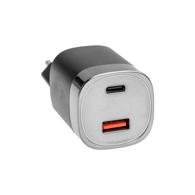 Сетевое зарядное устройство USB QC (30W) + Type C PD (33W), с дисплеем REXANT