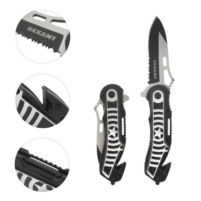 Нож складной полуавтоматический REXANT Autosafer Нож складной полуавтоматический REXANT Autosafer