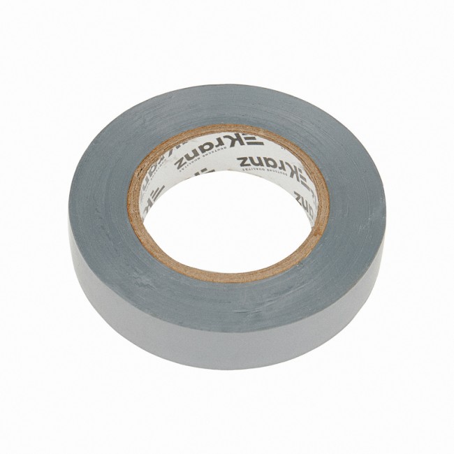 Изолента ПВХ 0,13х15 мм, 25 м, серая KRANZ