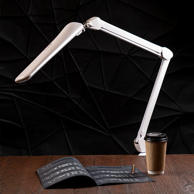 Лампа настольная бестеневая, струбцина, ECO light, 90 SMD LED, сенсорный диммер, белая REXANT Лампа настольная бестеневая, струбцина, ECO light, 90 SMD LED, сенсорный диммер, белая REXANT