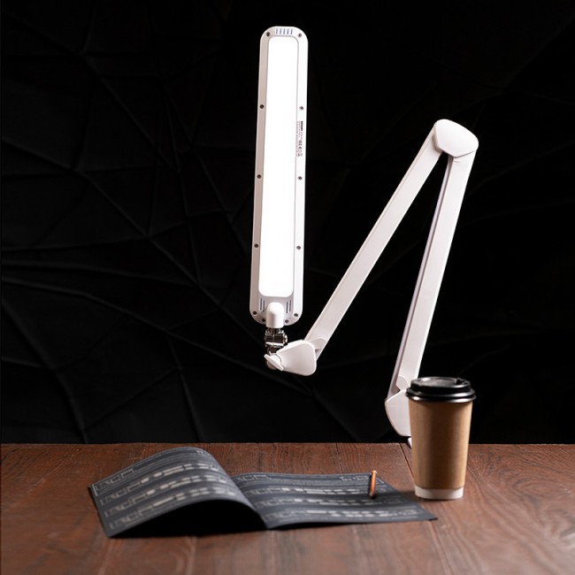 Лампа настольная бестеневая, струбцина, ECO light, 90 SMD LED, сенсорный диммер, белая REXANT Лампа настольная бестеневая, струбцина, ECO light, 90 SMD LED, сенсорный диммер, белая REXANT