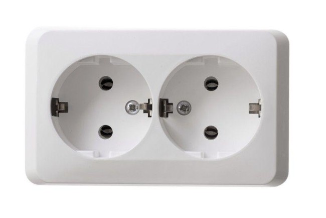 Розетка 2-м ОП Этюд 16А IP20 250В с заземл. без защ. шторок бел. SE PA16-007B Розетка 2-м ОП Этюд 16А IP20 250В с заземл. без защ. шторок бел. SE PA16-007B