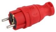 Вилка каучуковая з/з прямая 16A IP44 красная V8-RED-IP44 ЭРА