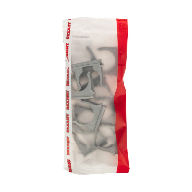 Крепеж-клипса для трубы ø 32 мм серая (10 шт./уп.) REXANT Крепеж-клипса для трубы ø 32 мм серая (10 шт./уп.) REXANT