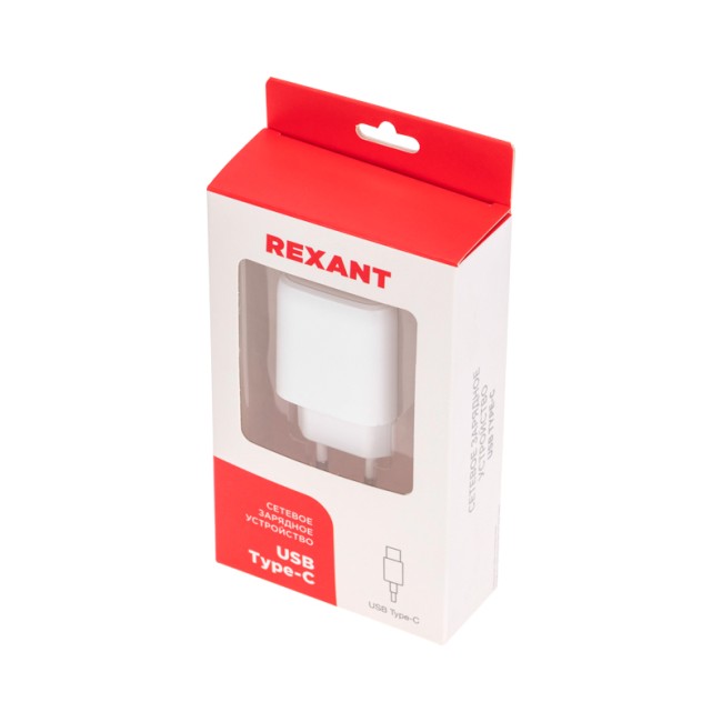 Сетевое зарядное устройство USB QC (20W) + Type C PD (20W), белое REXANT Сетевое зарядное устройство USB QC (20W) + Type C PD (20W), белое REXANT