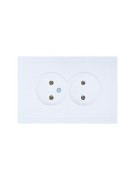 Розетка 2-мест. б/з СП ZIMA IP20 16А ПБТ безвинт. зажим бел. LEZARD 704-0200-128BQC