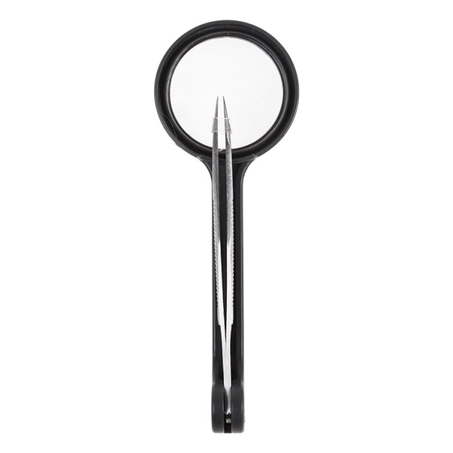 Лупа ручная, увеличение 8х, ø24мм, с пинцетом REXANT Лупа ручная, увеличение 8х, ø24мм, с пинцетом REXANT