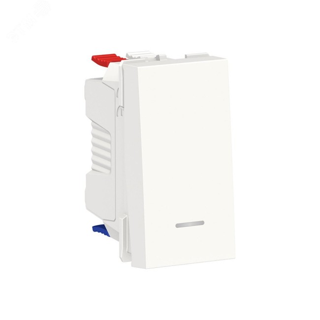 Переключатель UNICA MODULAR одноклавишный с нейтралью схема 6а 1 модуль белый