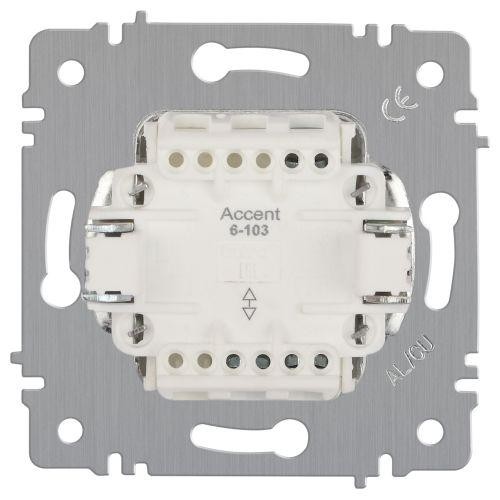 Выключатель 1-кл. СП Accent 6-101-01 10А IP20 250В AL/CU бел. Intro Б0063469 Выключатель 1-кл. СП Accent 6-101-01 10А IP20 250В AL/CU бел. Intro Б0063469