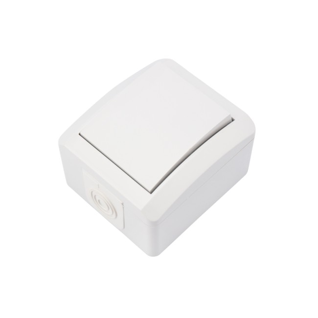 Выключатель одноклавишный INDUSTRIAL IP54, о/у, белый KRANZ Выключатель одноклавишный INDUSTRIAL IP54, о/у, белый KRANZ