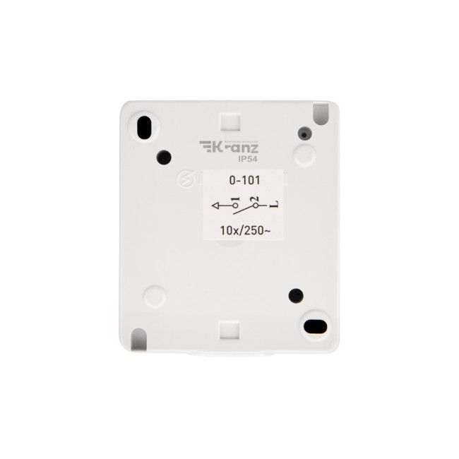 Выключатель одноклавишный INDUSTRIAL IP54, о/у, белый KRANZ Выключатель одноклавишный INDUSTRIAL IP54, о/у, белый KRANZ