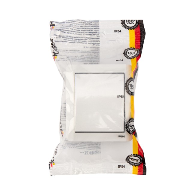 Выключатель одноклавишный INDUSTRIAL IP54, о/у, белый KRANZ Выключатель одноклавишный INDUSTRIAL IP54, о/у, белый KRANZ