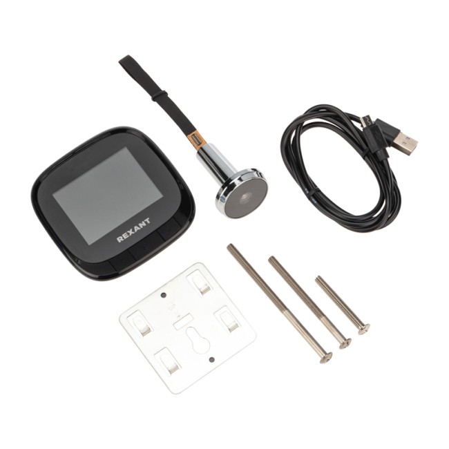 Видеоглазок дверной REXANT (DV-111) с цветным LCD-дисплеем 2.4" и функцией записи фото