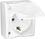 Розетка 1-м ОП Simon15 16А IP54 250В с заземл. с крышкой винт. клеммы бел. Simon 1594445-030 Розетка 1-м ОП Simon15 16А IP54 250В с заземл. с крышкой винт. клеммы бел. Simon 1594445-030