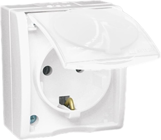Розетка 1-м ОП Simon15 16А IP54 250В с заземл. с крышкой винт. клеммы бел. Simon 1594445-030 Розетка 1-м ОП Simon15 16А IP54 250В с заземл. с крышкой винт. клеммы бел. Simon 1594445-030