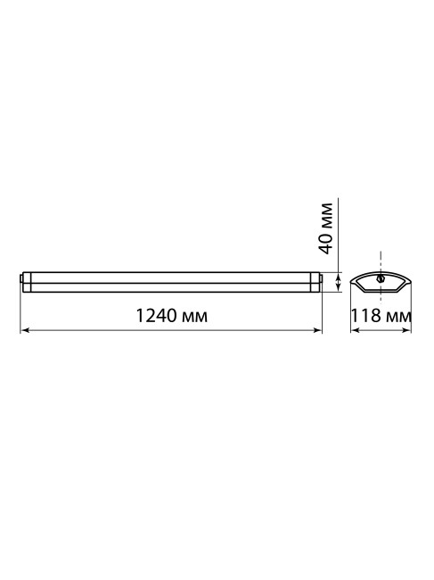 Светодиодный светильник "Прозрачный" LED ДПО 1200 4000лм 40Вт 6000К TDM Светодиодный светильник "Прозрачный" LED ДПО 1200 4000лм 40Вт 6000К TDM