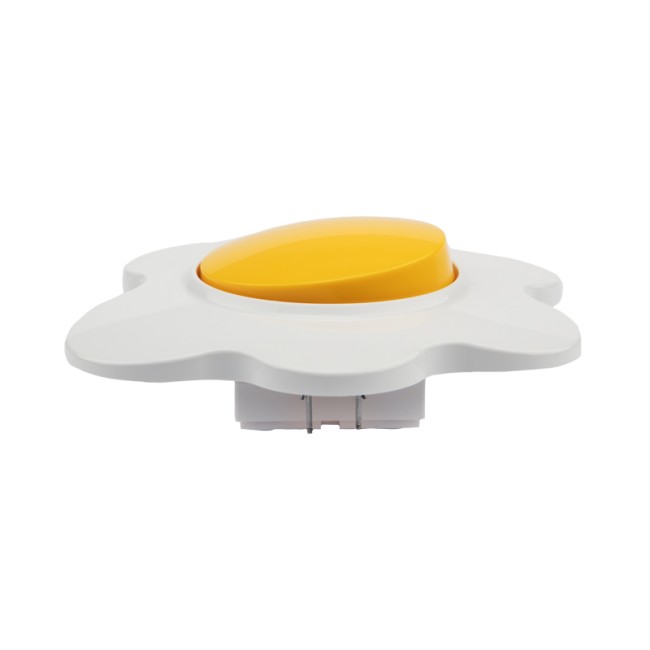 Выключатель одноклавишный KRANZ HAPPY Яичница скрытой установки, желтый/белый Выключатель одноклавишный KRANZ HAPPY Яичница скрытой установки, желтый/белый