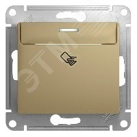 GLOSSA Выключатель карточный титан в рамку схема 6