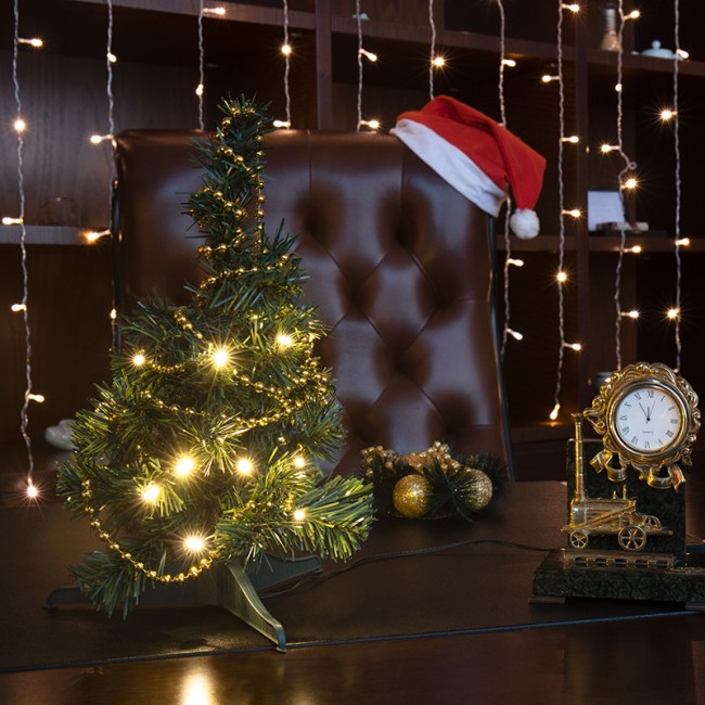 Елочка высота 30см, питание от USB, зеленая Елочка высота 30см, питание от USB, зеленая