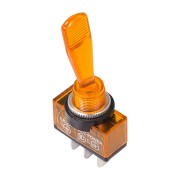 Тумблер 12V 20А (3c) ON-OFF однополюсный с желтой подсветкой (ASW-13D) REXANT Тумблер 12V 20А (3c) ON-OFF однополюсный с желтой подсветкой (ASW-13D) REXANT