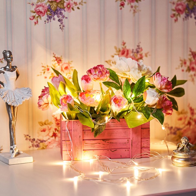 Гирлянда Твинкл Лайт 4 м, прозрачный ПВХ, 25 LED, цвет ТЕПЛЫЙ БЕЛЫЙ Гирлянда Твинкл Лайт 4 м, прозрачный ПВХ, 25 LED, цвет ТЕПЛЫЙ БЕЛЫЙ