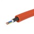 Труба ПНД гибкая гофрированная д.16мм с кабелем ГОСТ+ ВВГнгLS 3х1.5(100м) оранжевая
