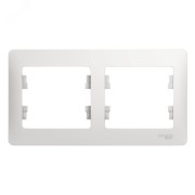 GLOSSA Рамка горизонтальная 2 поста белая GLOSSA Рамка горизонтальная 2 поста белая
